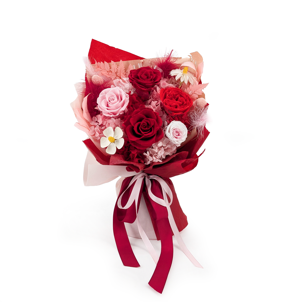 Bukiet Premium w pudełku - EVERGIVE – A Lasting Gesture – Red Desire