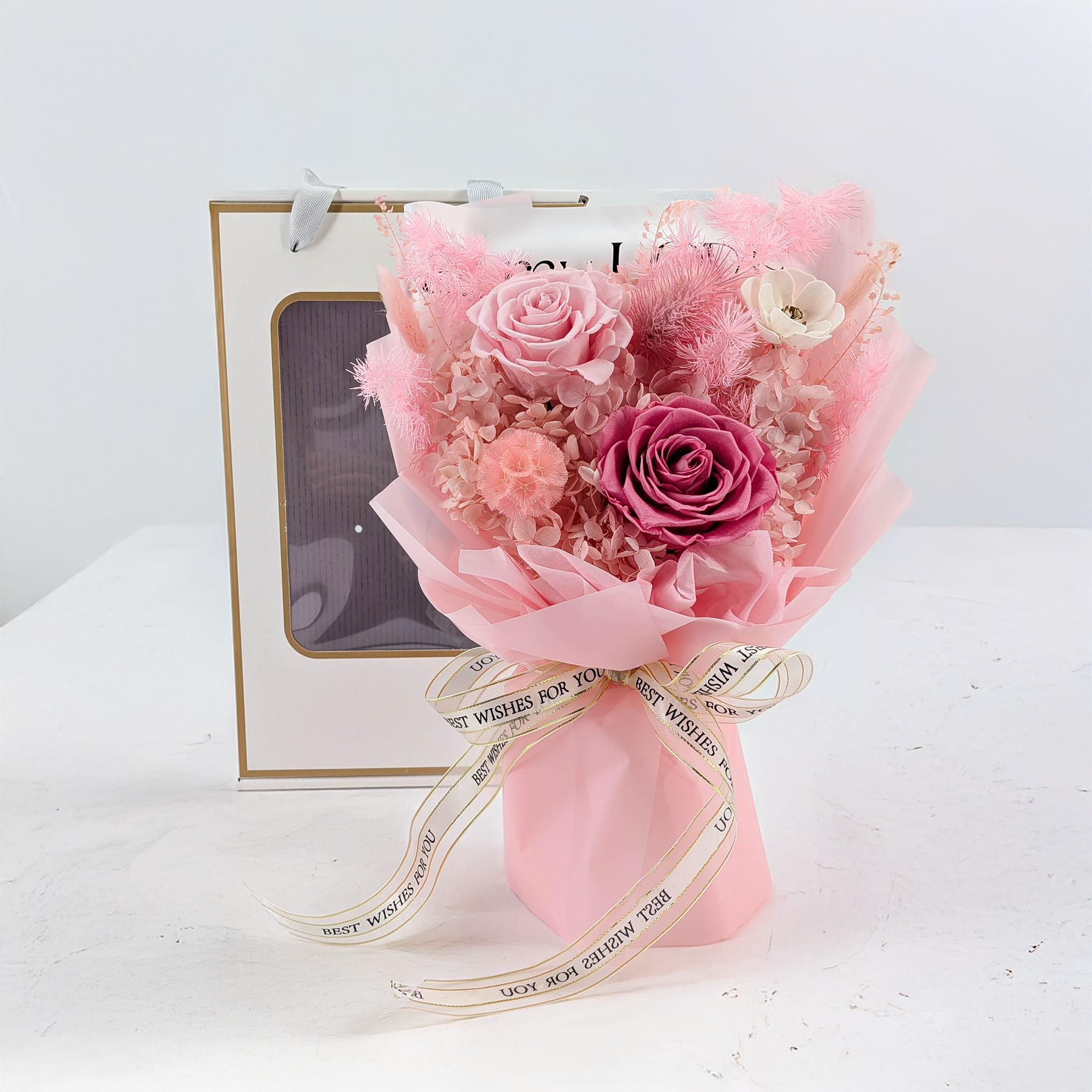 Bukiet Premium w pudełku - EVERGIVE – A Lasting Gesture – Rose Grace