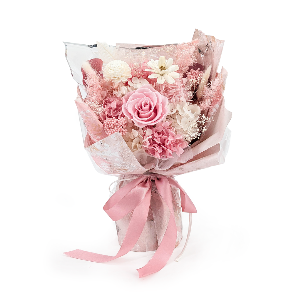 Bukiet Premium w pudełku - EVERGIVE – A Lasting Gesture – Pink Blush