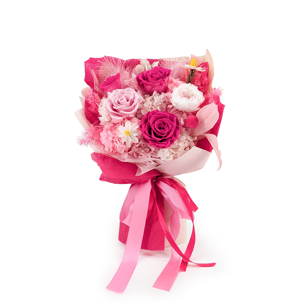 Bukiet Premium w pudełku - EVERGIVE – A Lasting Gesture – Pink Desire