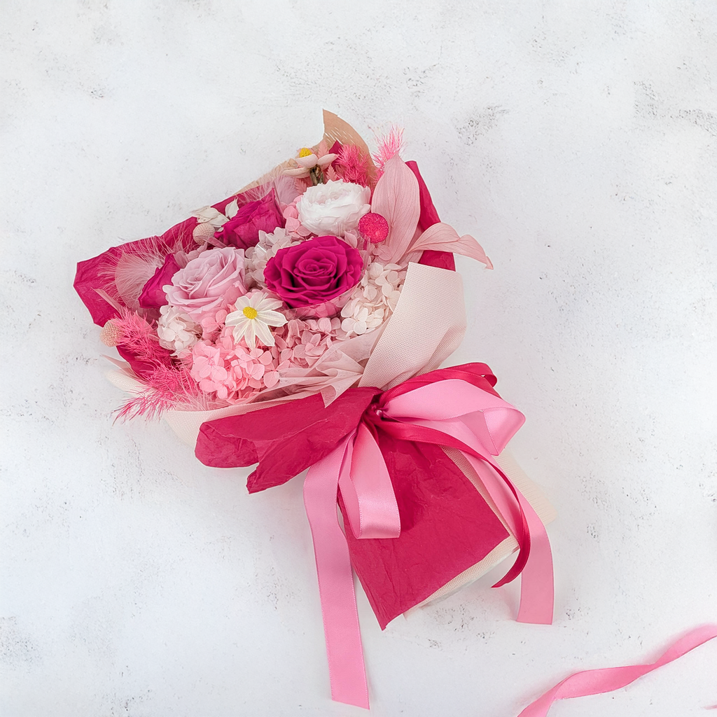 Bukiet Premium w pudełku - EVERGIVE – A Lasting Gesture – Pink Desire