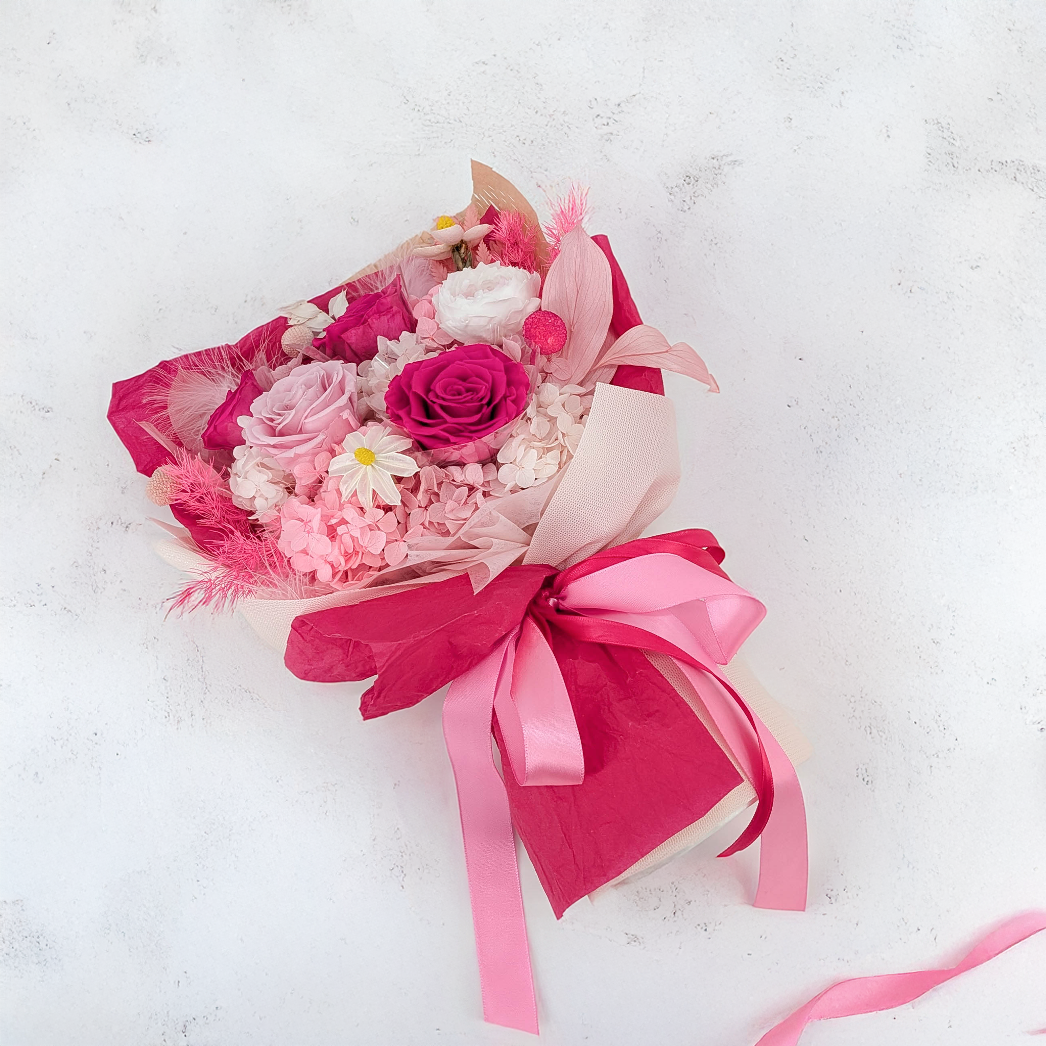 Bukiet Premium w pudełku - EVERGIVE – A Lasting Gesture – Pink Desire