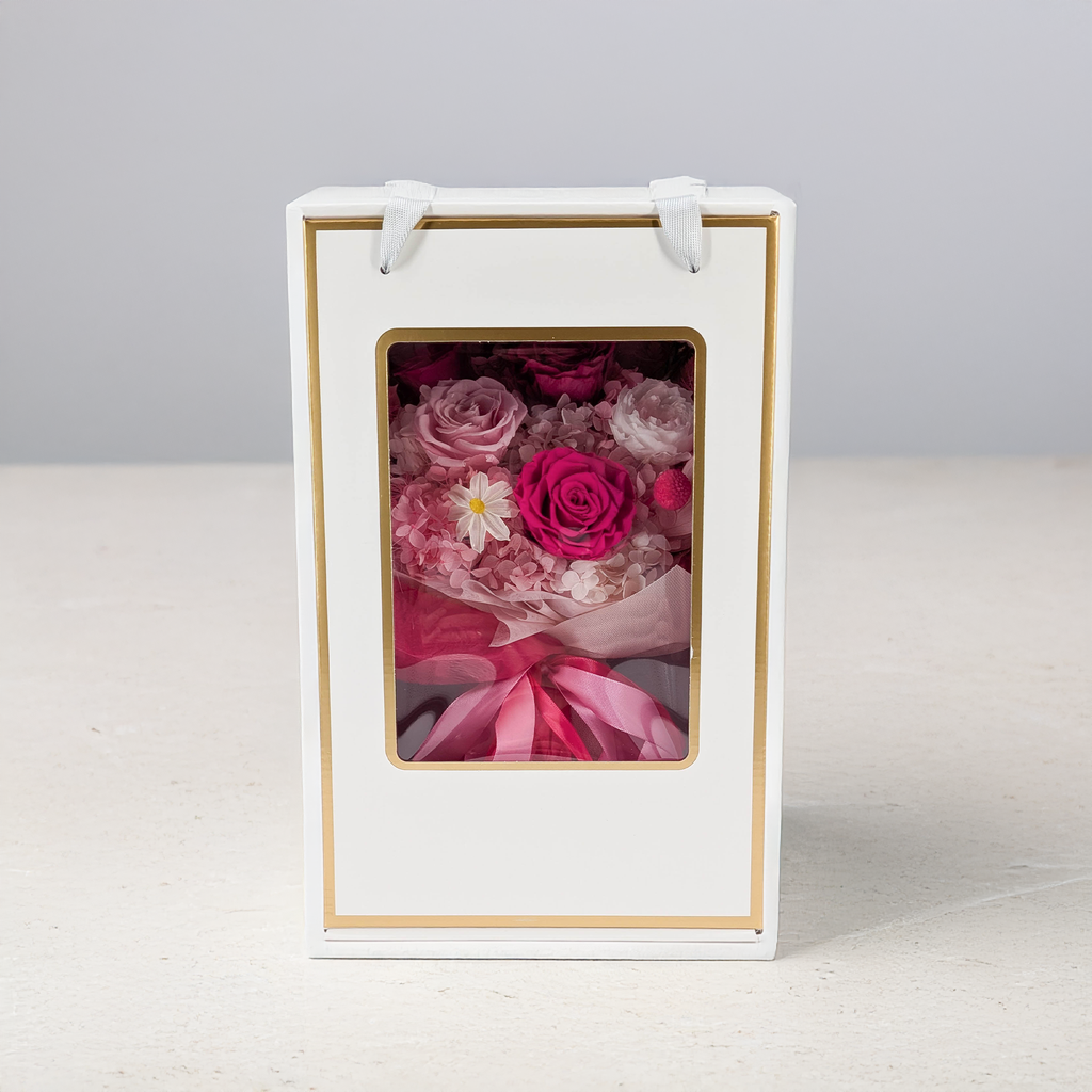 Bukiet Premium w pudełku - EVERGIVE – A Lasting Gesture – Pink Desire