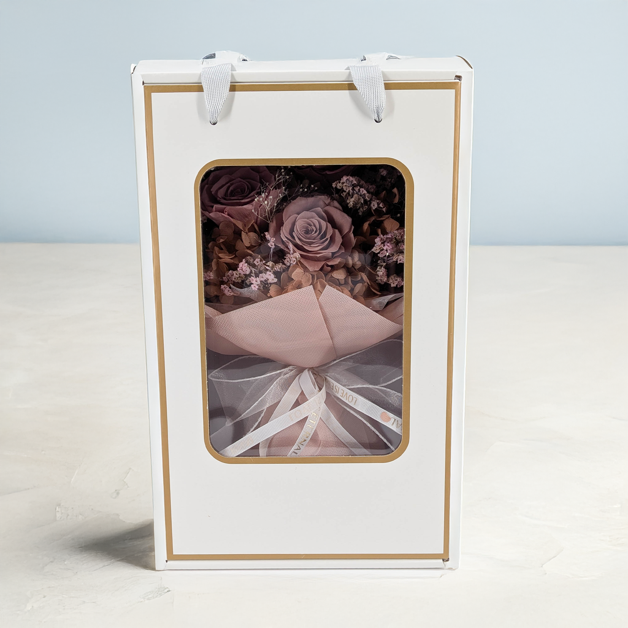 Bukiet Premium w pudełku - EVERGIVE – A Lasting Gesture – Powder Charm