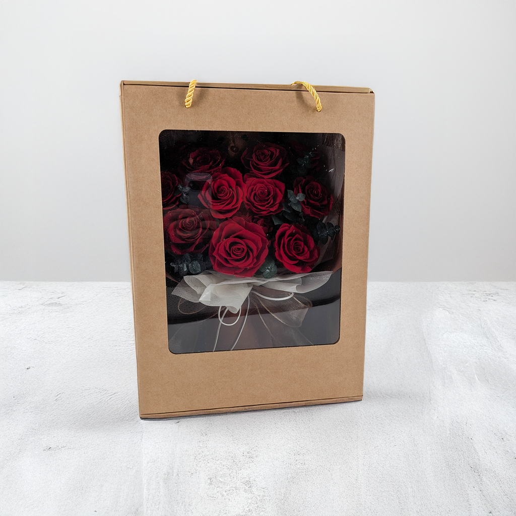 Bukiet Premium w pudełku - EVERGIVE – A Lasting Gesture – Ruby Adore