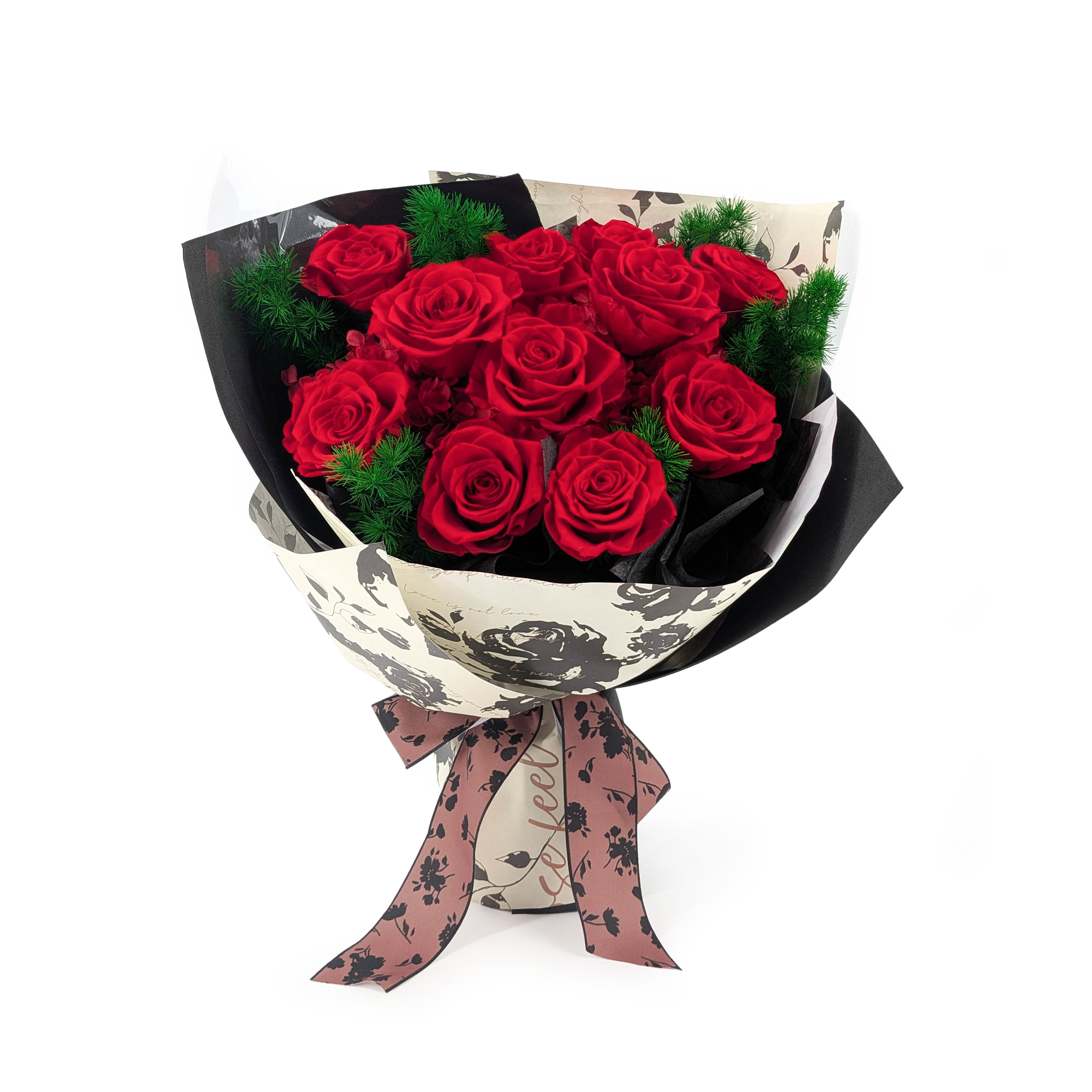 Bukiet Premium w pudełku - EVERGIVE – A Lasting Gesture – Ruby Devotion