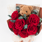 Bukiet Premium w pudełku - EVERGIVE – A Lasting Gesture – Ruby Tenderness