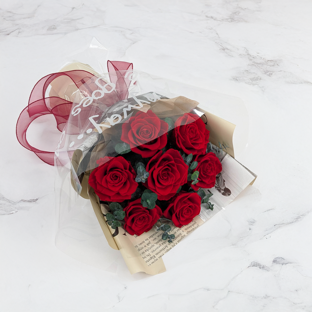 Bukiet Premium w pudełku - EVERGIVE – A Lasting Gesture – Ruby Timeless