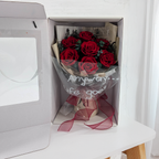 Bukiet Premium w pudełku - EVERGIVE – A Lasting Gesture – Ruby Timeless