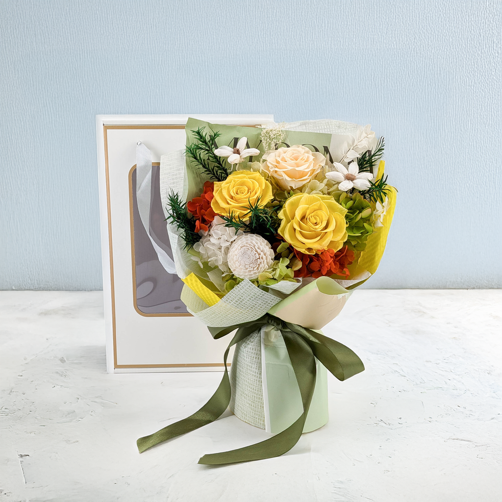 Bukiet Premium w pudełku - EVERGIVE – A Lasting Gesture – Sunny Charm